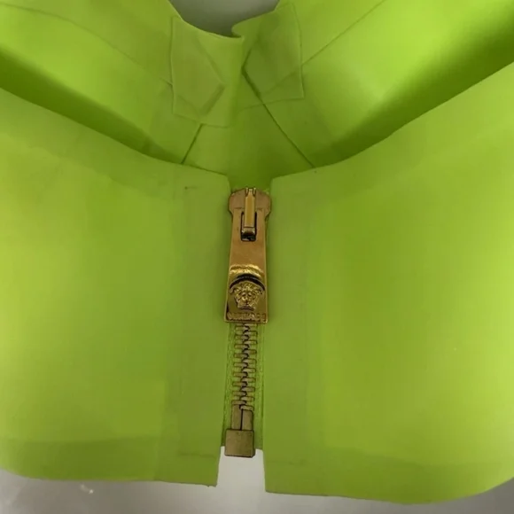 VERSACE Medusa latex bralette, Size 36, Green - Picture 6 of 9